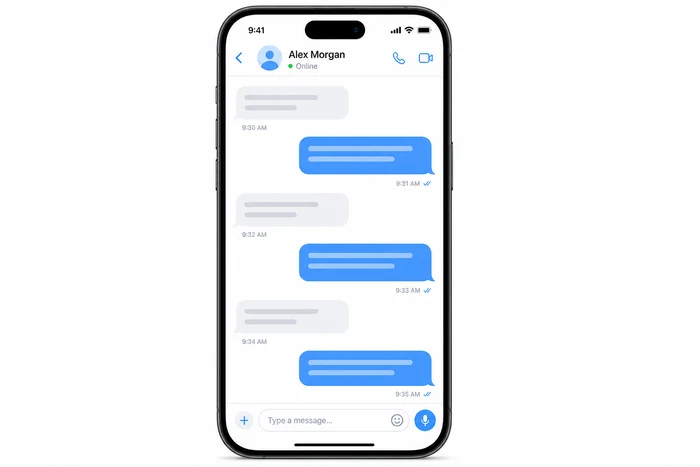 Интерфейс приложения Telegram на iPhone